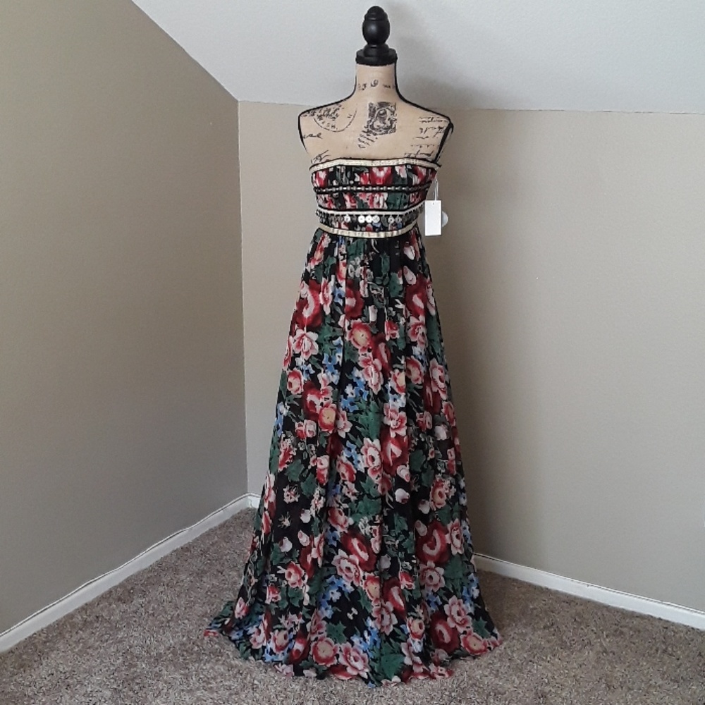 Pearl Georgina Chapman Floral Gypsy Dress